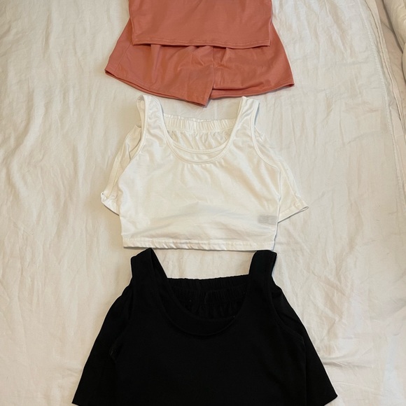 Scoop Neck 3pcs Tank Tops and Track shorts - Picture 2 of 4